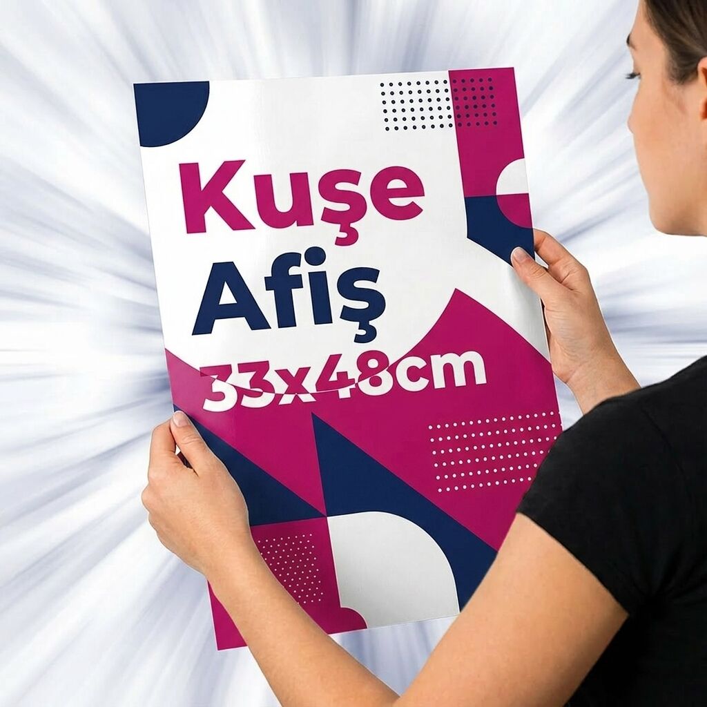 Ekonomik Afiş 33x48 cm | 135 gr Kuşe HD Baskı - Giftcrea