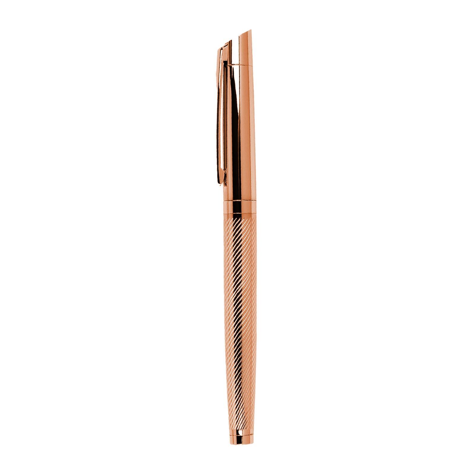 DÜZİÇİ SİYAH METAL ROLLER KALEM Bakır