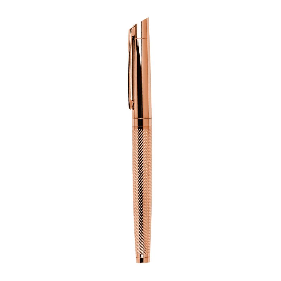DÜZİÇİ SİYAH METAL ROLLER KALEM Bakır