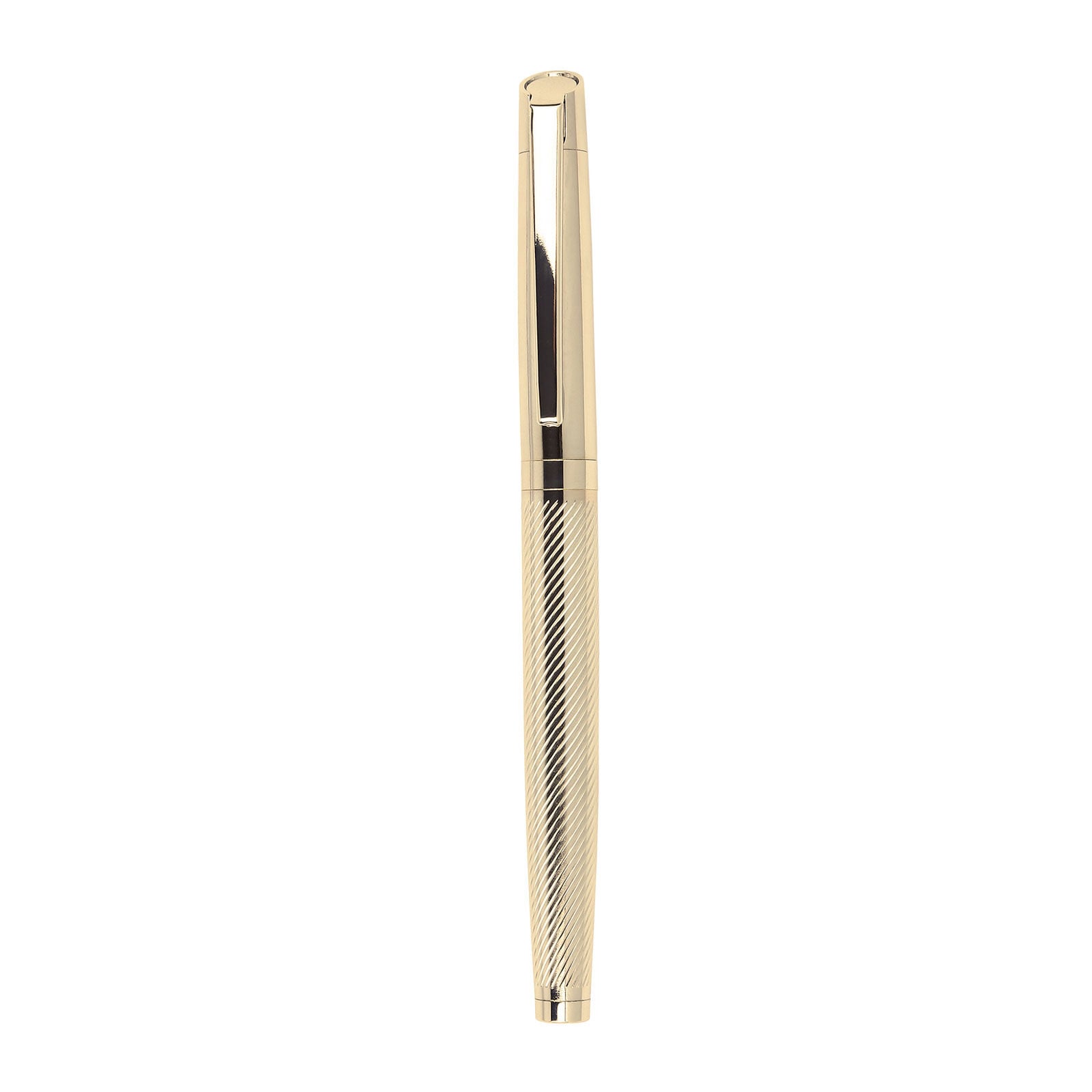 DÜZİÇİ SİYAH METAL ROLLER KALEM Altın