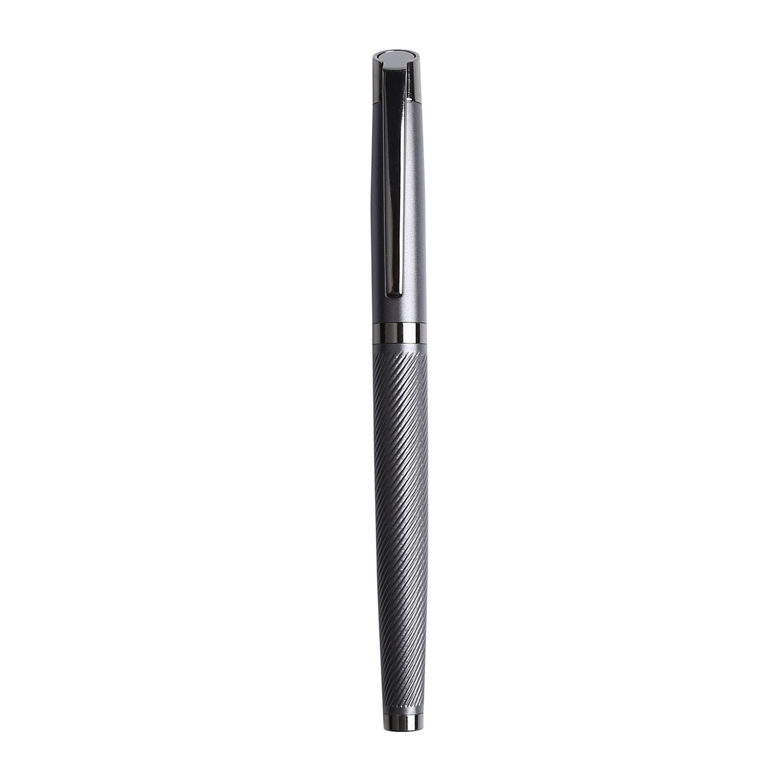 DÜZİÇİ SİYAH METAL ROLLER KALEM Füme