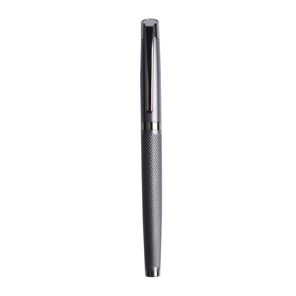 DÜZİÇİ SİYAH METAL ROLLER KALEM Füme