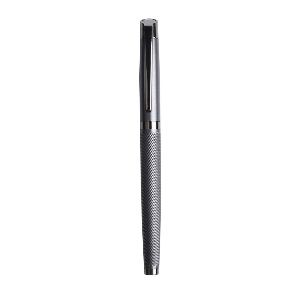 DÜZİÇİ SİYAH METAL ROLLER KALEM Füme