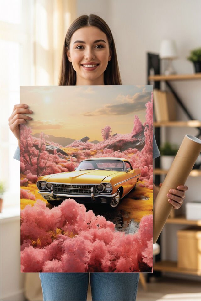 Nostaljik Klasik Otomobil Poster Modelleri - Klasik Seri 4 50x70 cm - Model 3 - 150 gr