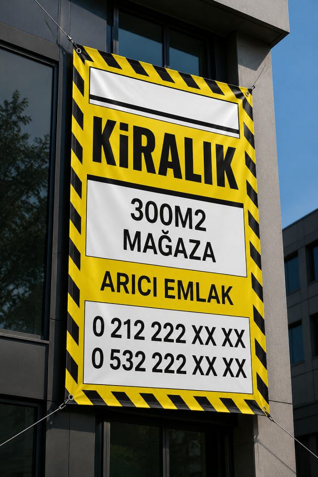 Satılık / Kiralık Afişi | Emlak Branda Afiş Baskı - Giftcrea