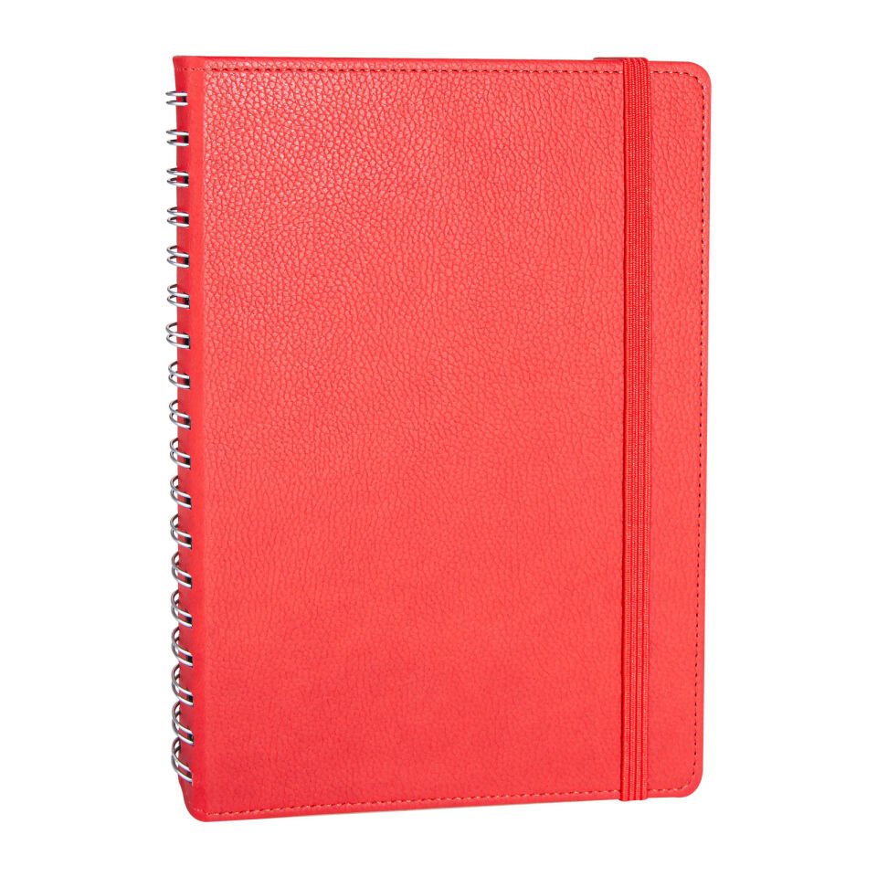 SÖĞÜTÖZÜ SİYAH SPİRALLİ TARİHSİZ DEFTER (17X24 CM) Kırmızı
