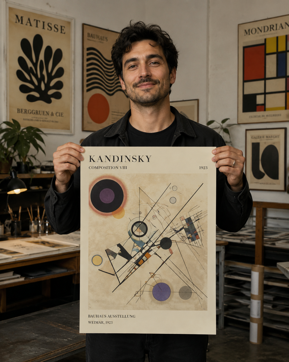 Sanatsal Poster Baskı | Dokulu Tuale Karton HD Baskı - Giftcrea