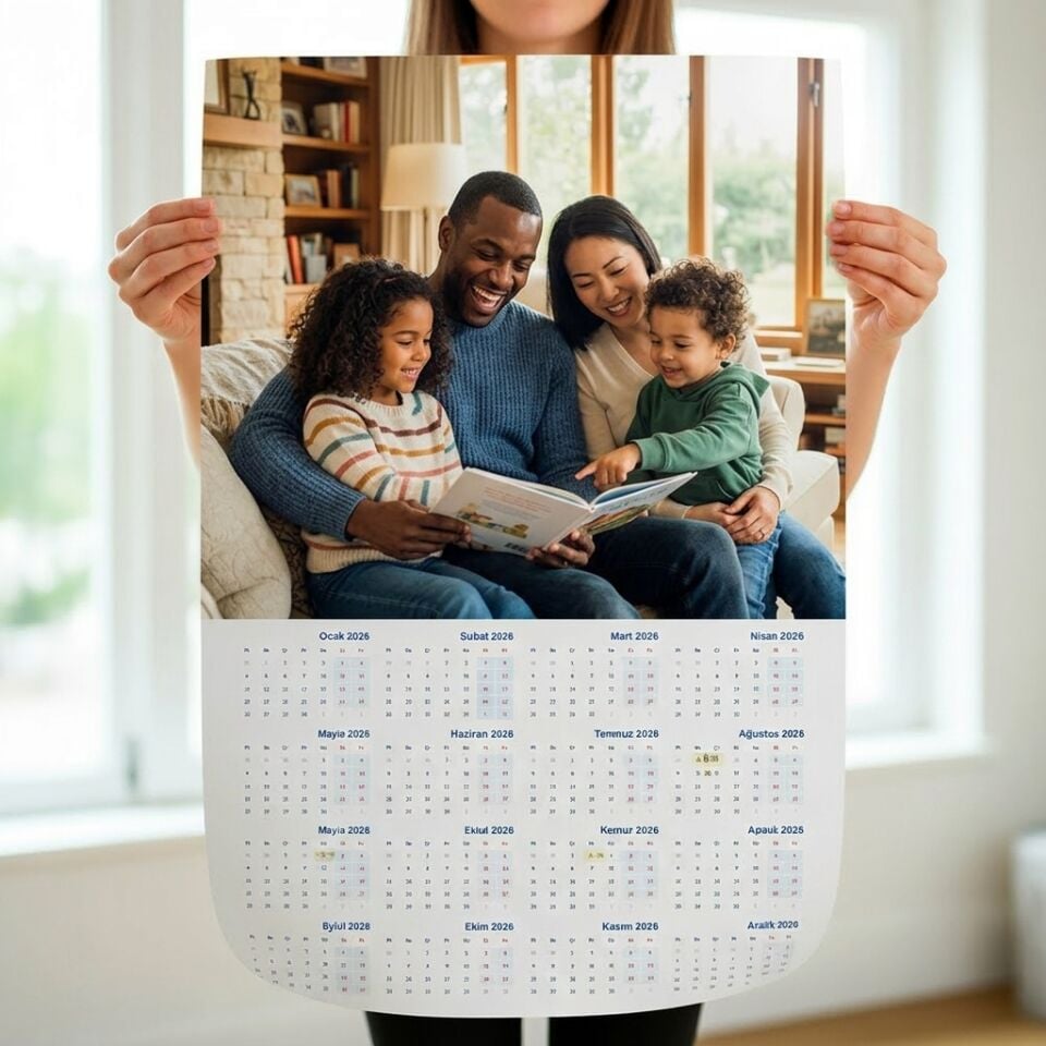 Takvim Poster 50x70 cm | Kişiye Özel Fotoğraflı Duvar Takvimi - Giftcrea