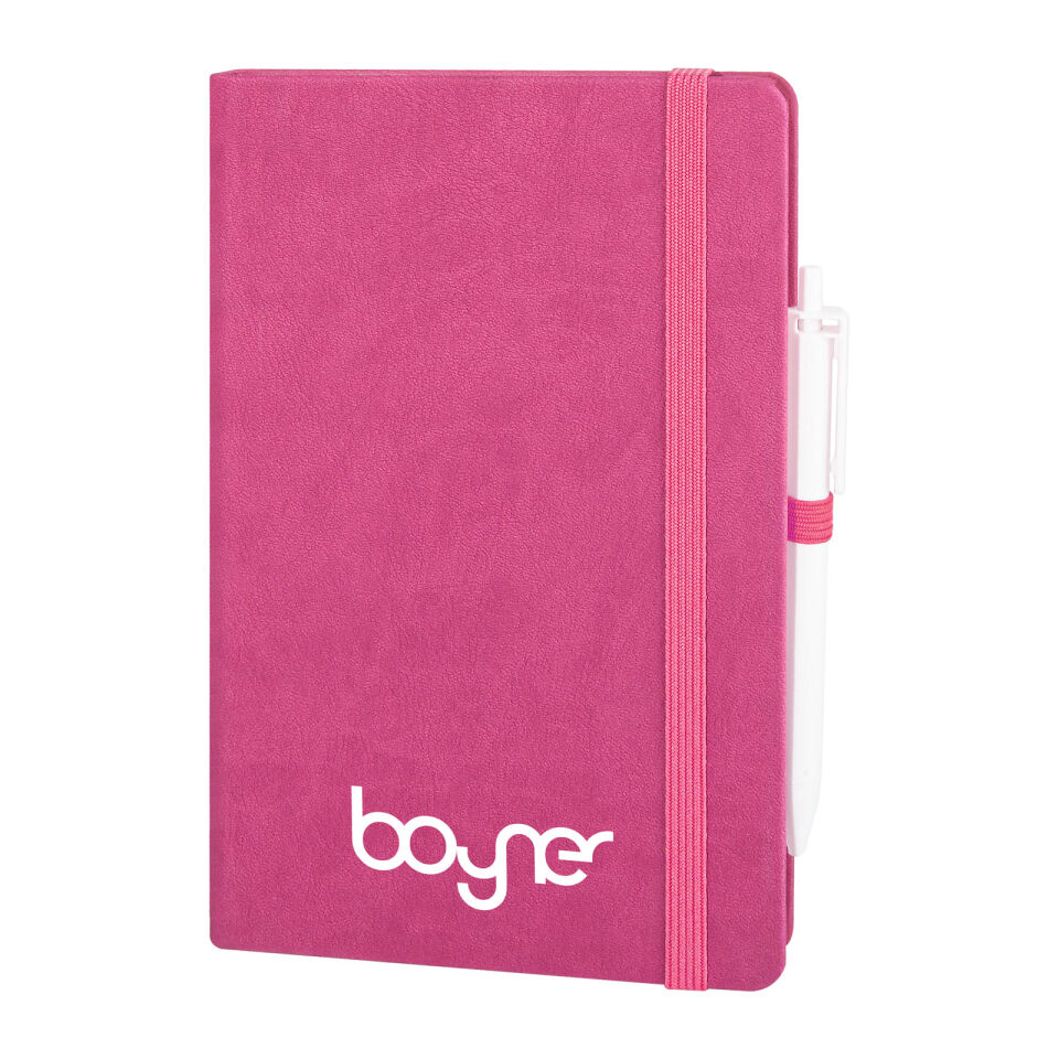 DIŞKAPI SİYAH TARİHSİZ DEFTER Pembe - 13x21 CM