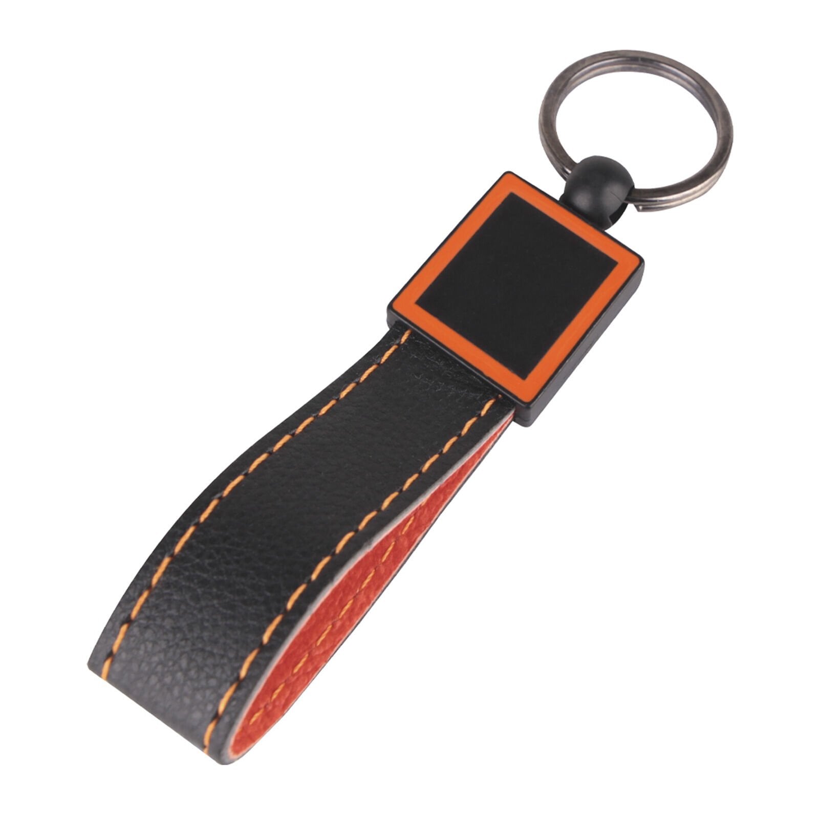 KAÇKAR SİYAH DERİ ANAHTARLIK Turuncu