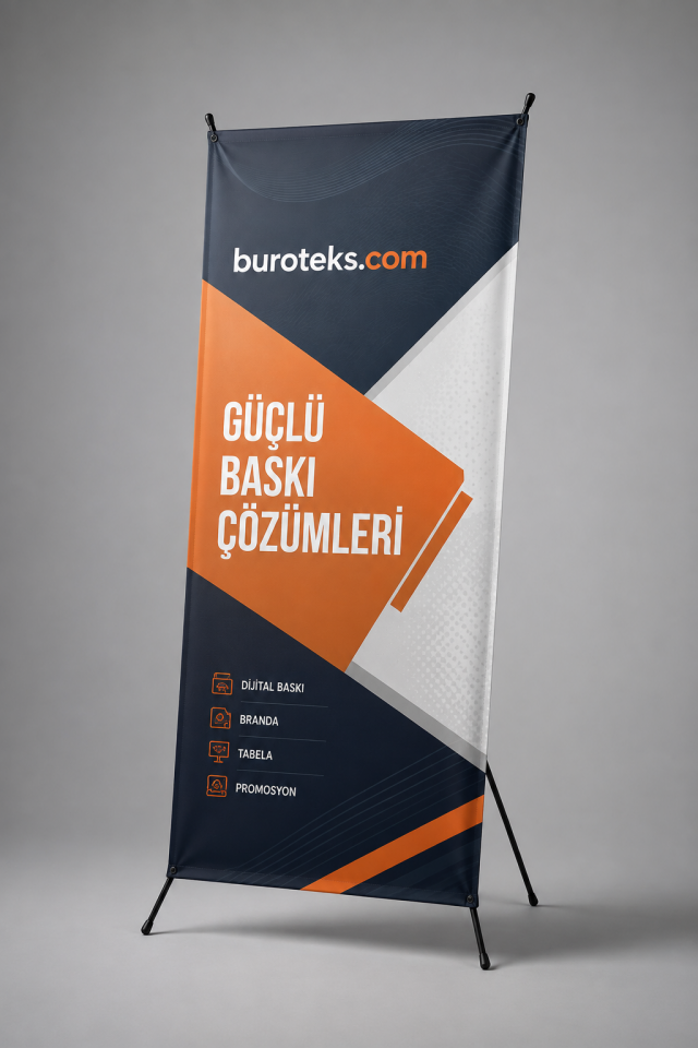 X Banner Baskı | Hafif ve Ekonomik Tanıtım Bannerı - Giftcrea