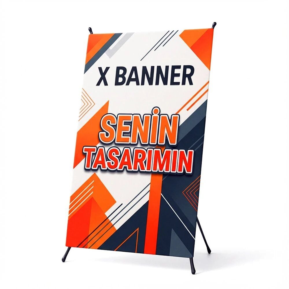 X Banner Baskı | Hafif ve Ekonomik Tanıtım Bannerı - Giftcrea