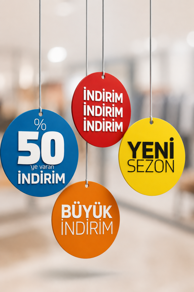 Dön Kart Baskı | Asılabilir Reklam Kartı - Giftcrea