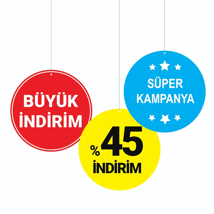 Dön Kart Baskı | Asılabilir Reklam Kartı - Giftcrea