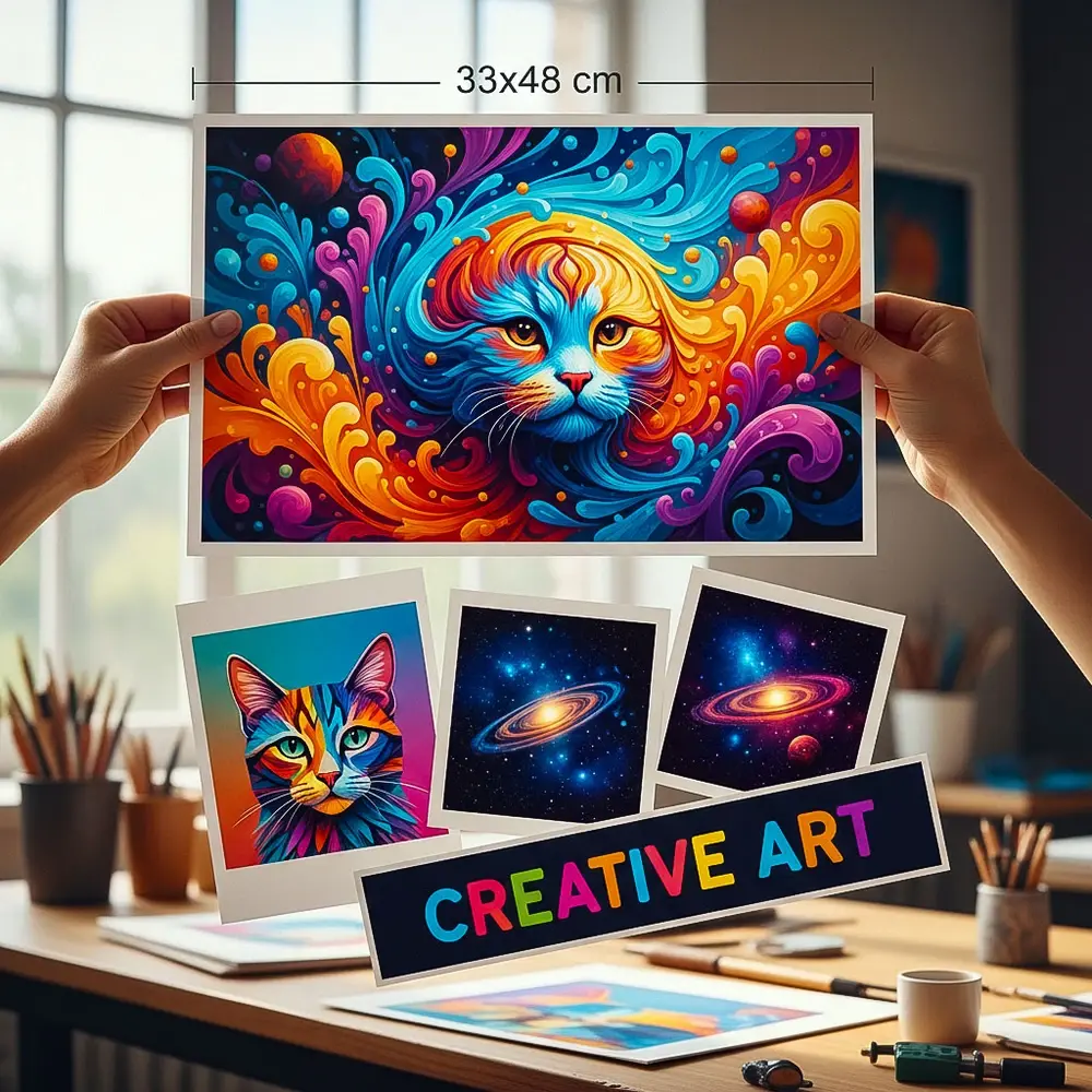 33x48 cm Renkli Dijital Baskı | Kuşe Kağıt Baskı - Giftcrea