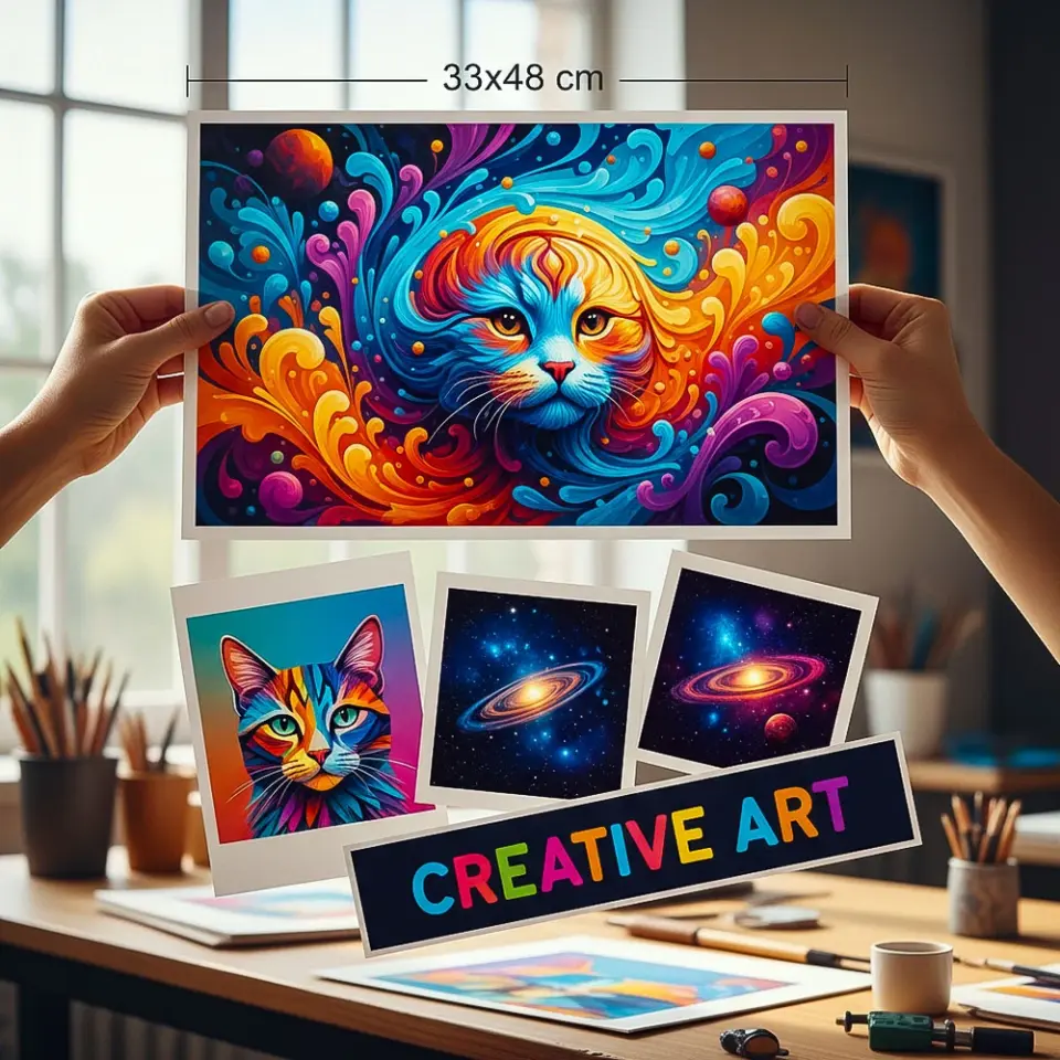 33x48 cm Renkli Dijital Baskı | Kuşe Kağıt Baskı - Giftcrea