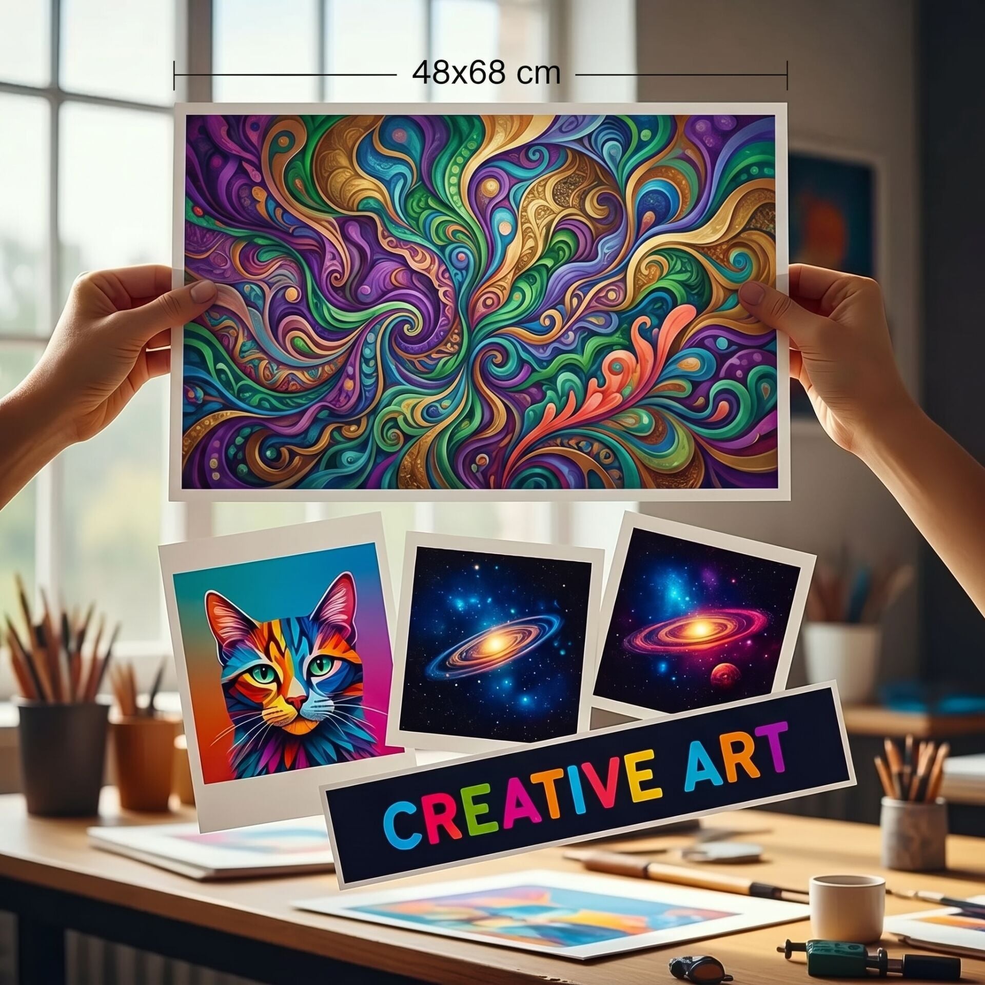 48x68 cm Renkli Dijital Baskı | Büyük Ebat Kuşe Baskı - Giftcrea
