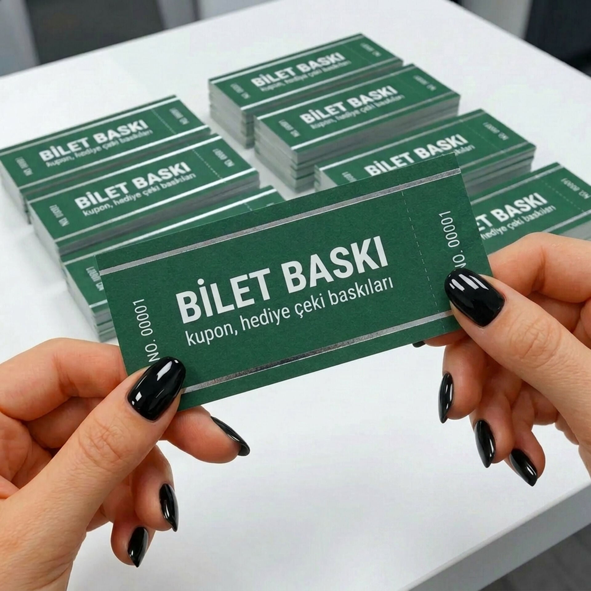 Bilet, Kupon ve Hediye Çeki Baskı | Numaralı ve QR Kodlu - Giftcrea