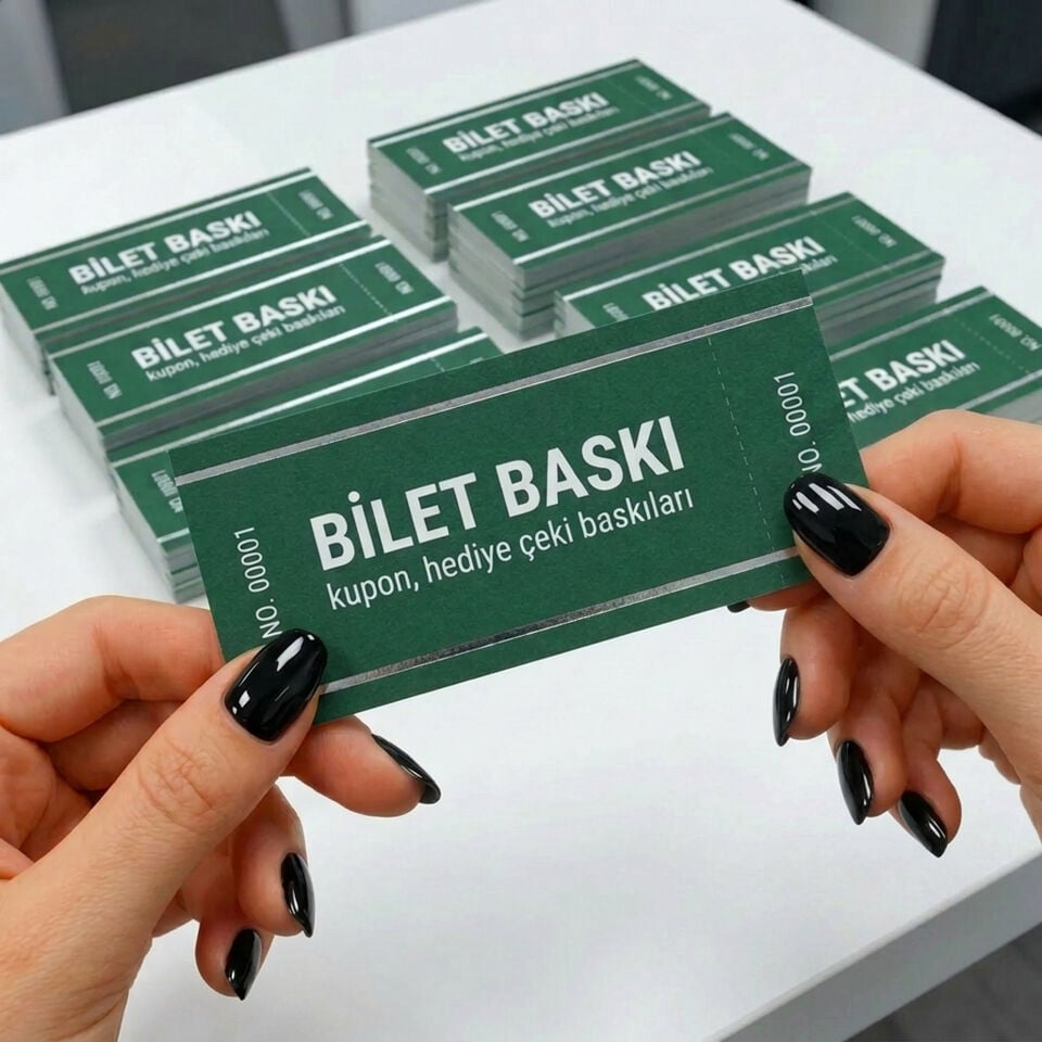 Bilet, Kupon ve Hediye Çeki Baskı | Numaralı ve QR Kodlu - Giftcrea