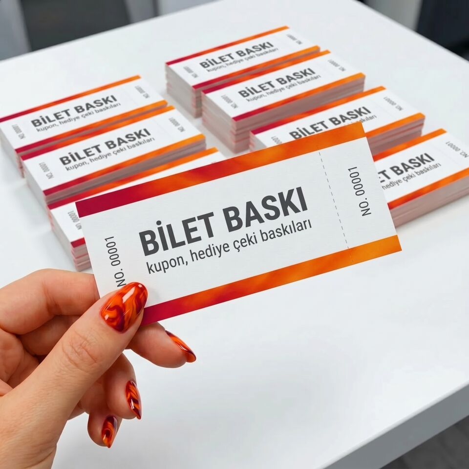 Bilet, Kupon ve Hediye Çeki Baskı | Numaralı ve QR Kodlu - Giftcrea