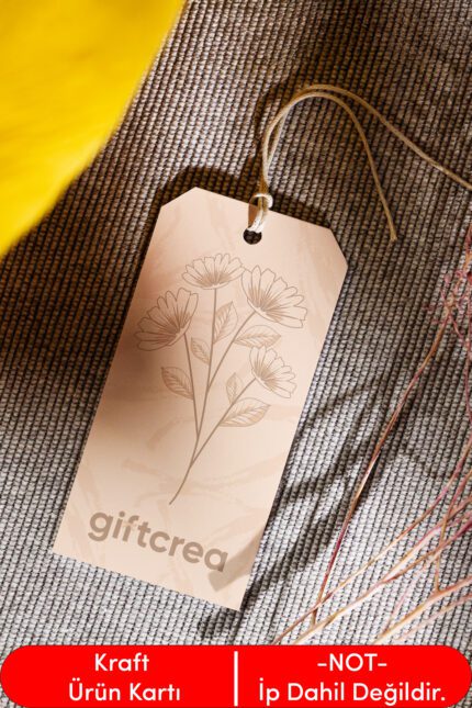 Kraft Ürün Kartı | Kişiye Özel Baskılı Etiket | Doğal Kraft Tanıtım Kartı (Model Seçenekli)