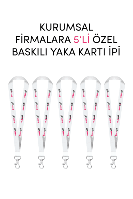 Kurumsal Firmalara Özel Baskılı Yaka Kartı İpi - Özelleştirilebilir Yaka Kartı İpi