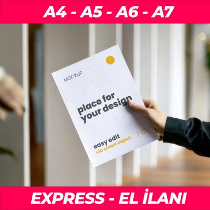 El İlanı & Broşür Baskısı – Dijital Baskı (A7 / A6 / A5 / A4 / Özel Boyut)