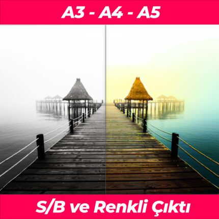 Renkli ve Siyah/Beyaz Dijital Baskı