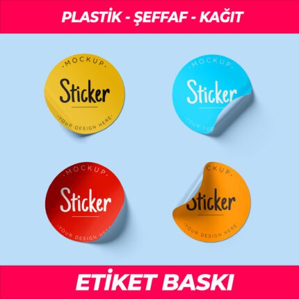Plastik, Şeffaf ve Kâğıt Etiket Baskı – Kişiye Özel & Profesyonel Baskı